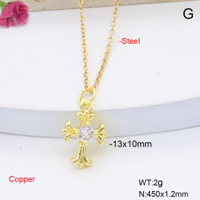 F6N409019vaia-L017  Fashion Copper Necklace