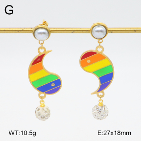 2E3003769aako-698  Stainless Steel Earrings