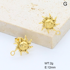 6E2007394bbpo-766  316 Pin 18K PVD for DIY,Handmade Polished  Stainless Steel Earrings