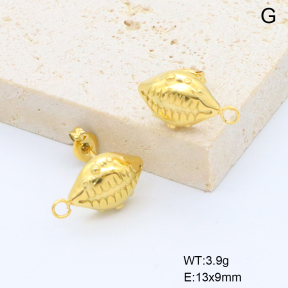 6E2007396bbpo-766  316 Pin 18K PVD for DIY,Handmade Polished  Stainless Steel Earrings