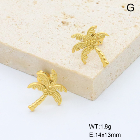 6E2007398vbpb-766  316 Pin 18K PVD,Handmade Polished  Stainless Steel Earrings