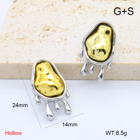 GEE002730bhva-066  316 Pin 18K PVD,Handmade Polished  Stainless Steel Earrings  BC24110299E-G
