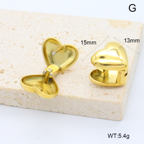 GEE002854bhia-066  316 Pin 18K PVD,Handmade Polished  Stainless Steel Earrings  BC24080347E