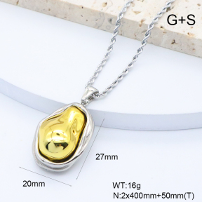 GEN002113vbpb-066  18K PVD,Handmade Polished  Stainless Steel Necklace  BC24070170N-G