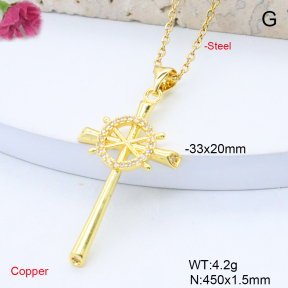 F6N419058avja-L017  Fashion Copper Necklace