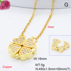 F6N419070ablb-L017  Fashion Copper Necklace