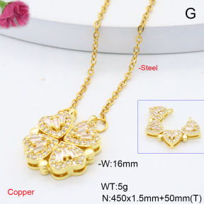 F6N419073ablb-L017  Fashion Copper Necklace