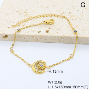 6B4003226ahjb-766  18K PVD Czech Stones,Handmade Polished  Stainless Steel Bracelet