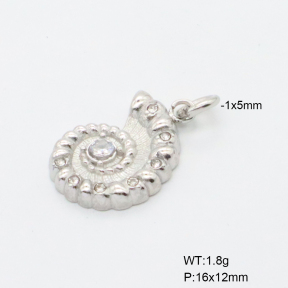 6P4005338aakl-766  Czech Stones,Handmade Polished  Stainless Steel Pendant