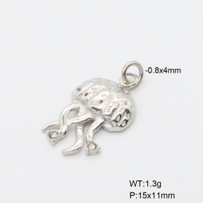 6P4005346aakl-766  Czech Stones,Handmade Polished  Stainless Steel Pendant