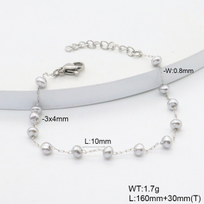 6B3002387ablb-908  Shell Beads  Stainless Steel Bracelet