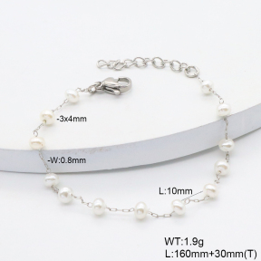 6B3002389ablb-908  Shell Beads  Stainless Steel Bracelet