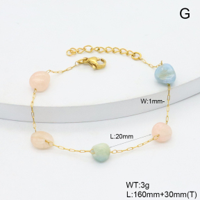 6B4003227vbmb-908  Morganite  Stainless Steel Bracelet