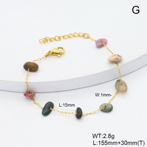 6B4003237bbml-908  Tourmaline  Stainless Steel Bracelet