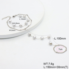 6B4003242vbpb-908  Shell Beads  Stainless Steel Bracelet