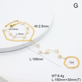 6B4003243bhva-908  Shell Beads  Stainless Steel Bracelet