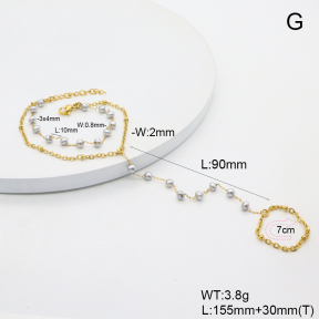 6B4003245bhva-908  Shell Beads  Stainless Steel Bracelet