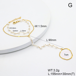 6B4003247bhva-908  Shell Beads  Stainless Steel Bracelet