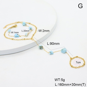 6B4003253vhha-908  Larimar  Stainless Steel Bracelet