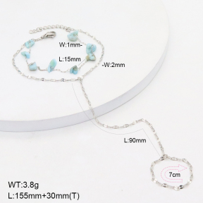 6B4003264bhva-908  Larimar  Stainless Steel Bracelet