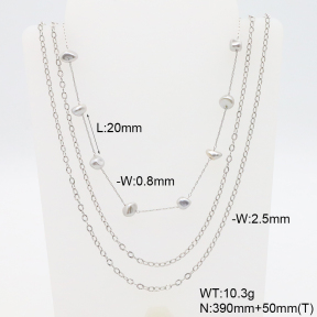 6N3001968vhkb-908  Shell Beads  Stainless Steel Necklace