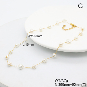 6N3001975vhha-908  Shell Beads  Stainless Steel Necklace