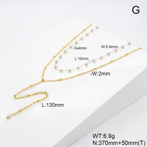 6N3001977vhmv-908  Shell Beads  Stainless Steel Necklace