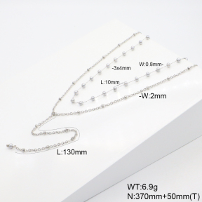 6N3001978vhkb-908  Shell Beads  Stainless Steel Necklace