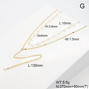 6N3001981vhmv-908  Shell Beads  Stainless Steel Necklace