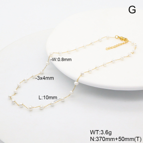 6N3001983vhha-908  Shell Beads  Stainless Steel Necklace