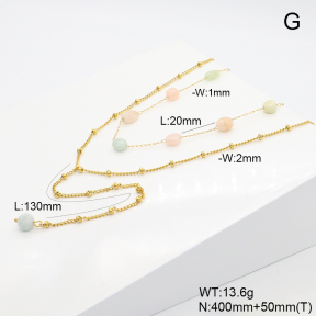 6N4004482vhmv-908  Morganite  Stainless Steel Necklace