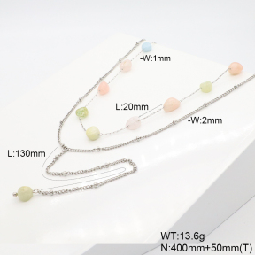 6N4004483vhkb-908  Morganite  Stainless Steel Necklace