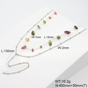 6N4004503vhkb-908  Tourmaline  Stainless Steel Necklace