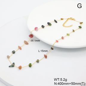 6N4004504vhha-908  Tourmaline  Stainless Steel Necklace