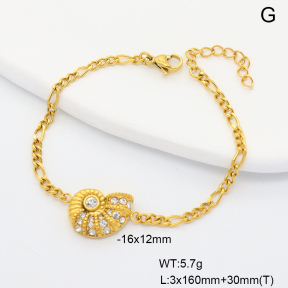 6B4003267vhha-908  Czech Stones  Stainless Steel Bracelet