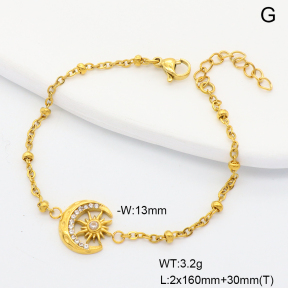 6B4003269bhva-908  Czech Stones  Stainless Steel Bracelet