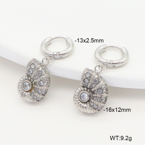 6E4004608vhnv-908  316 Pin Czech Stones,Handmade Polished  Stainless Steel Earrings