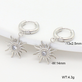 6E4004612ahjb-908  316 Pin Czech Stones,Handmade Polished  Stainless Steel Earrings