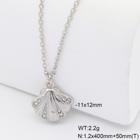 6N4004515vbpb-908  Czech Stones,Handmade Polished  Stainless Steel Necklace