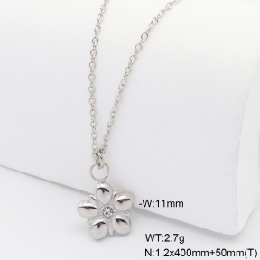 6N4004519bbov-908  Czech Stones,Handmade Polished  Stainless Steel Necklace