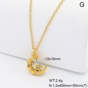 6N4004520bhva-908  18K PVD Czech Stones,Handmade Polished  Stainless Steel Necklace