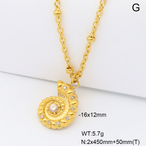 6N4004524vhha-908  18K PVD Czech Stones,Handmade Polished  Stainless Steel Necklace