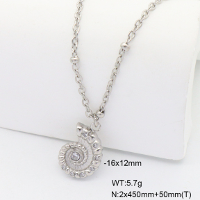 6N4004525bhva-908  Czech Stones,Handmade Polished  Stainless Steel Necklace