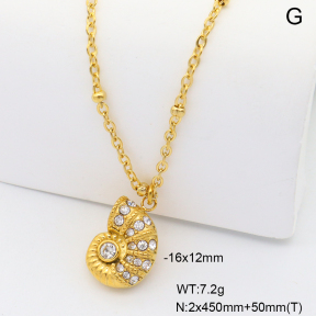 6N4004526bhia-908  18K PVD Czech Stones,Handmade Polished  Stainless Steel Necklace