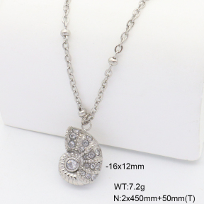 6N4004527vhha-908  Czech Stones,Handmade Polished  Stainless Steel Necklace