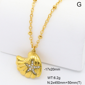 6N4004528bhia-908  18K PVD Czech Stones,Handmade Polished  Stainless Steel Necklace