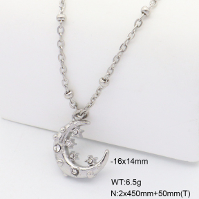 6N4004533vhha-908  Czech Stones,Handmade Polished  Stainless Steel Necklace