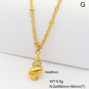 6N4004538vhha-908  18K PVD Czech Stones,Handmade Polished  Stainless Steel Necklace