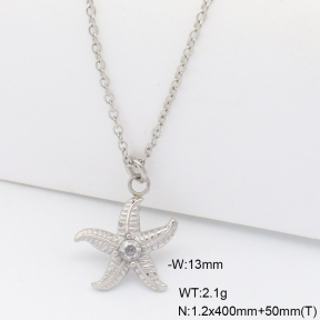 6N4004541bbov-908  Czech Stones,Handmade Polished  Stainless Steel Necklace