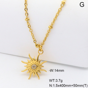 6N4004544bhva-908  Czech Stones,Handmade Polished  Stainless Steel Necklace